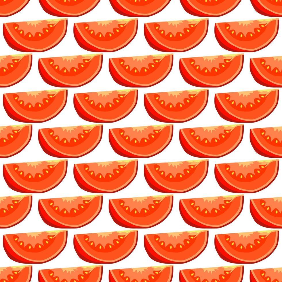 Ilustración sobre el tema del patrón de tomate rojo vector