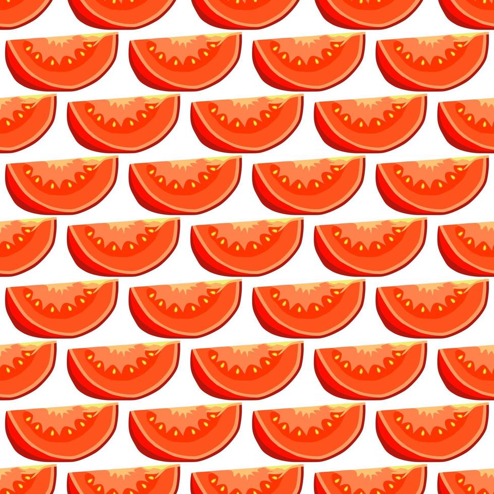Illustration on theme of pattern red tomato vector