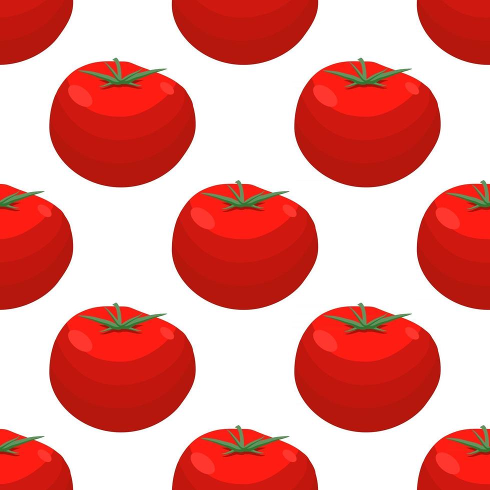 Illustration on theme of pattern red tomato vector
