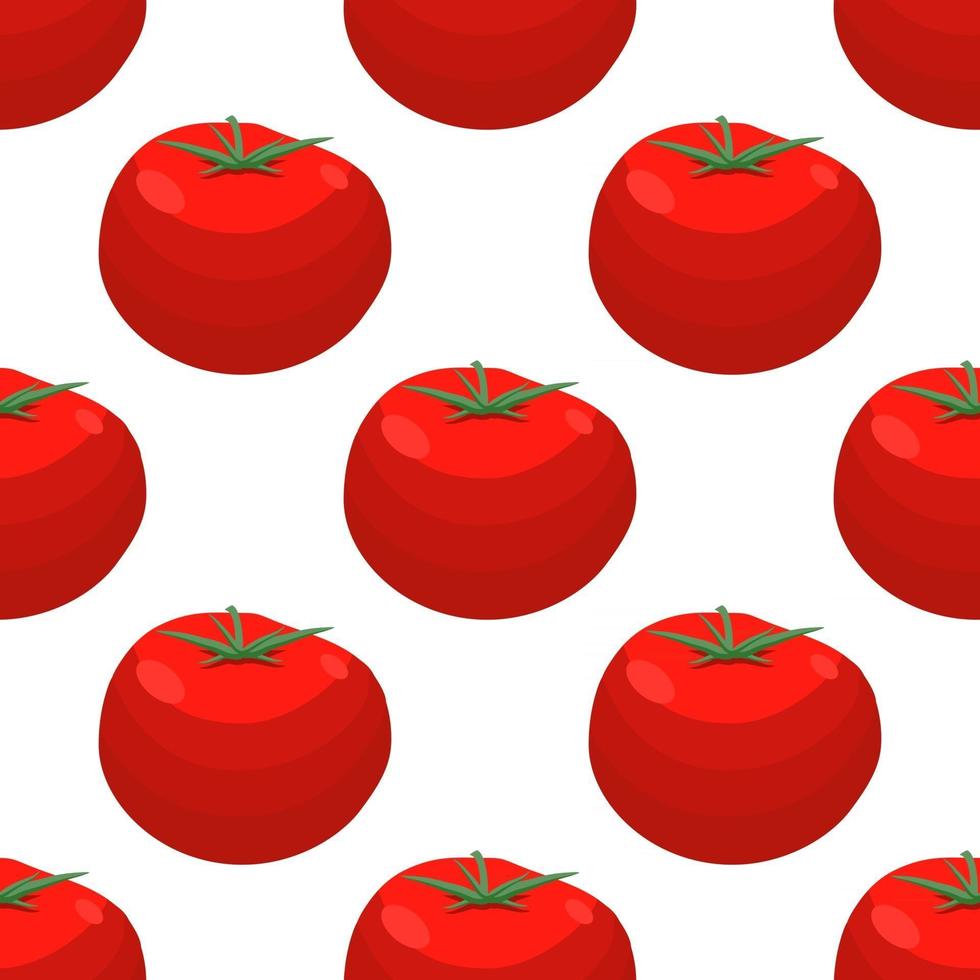 Illustration on theme of pattern red tomato vector