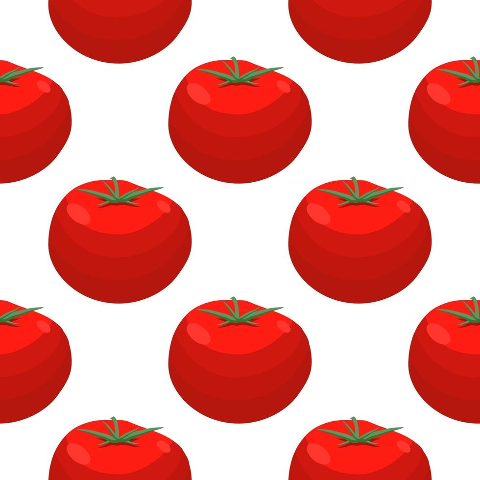 Illustration on theme of pattern red tomato vector