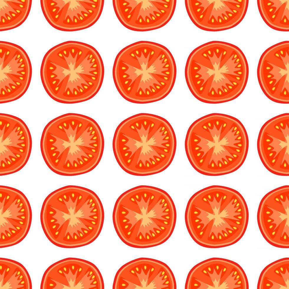 Illustration on theme of pattern red tomato vector