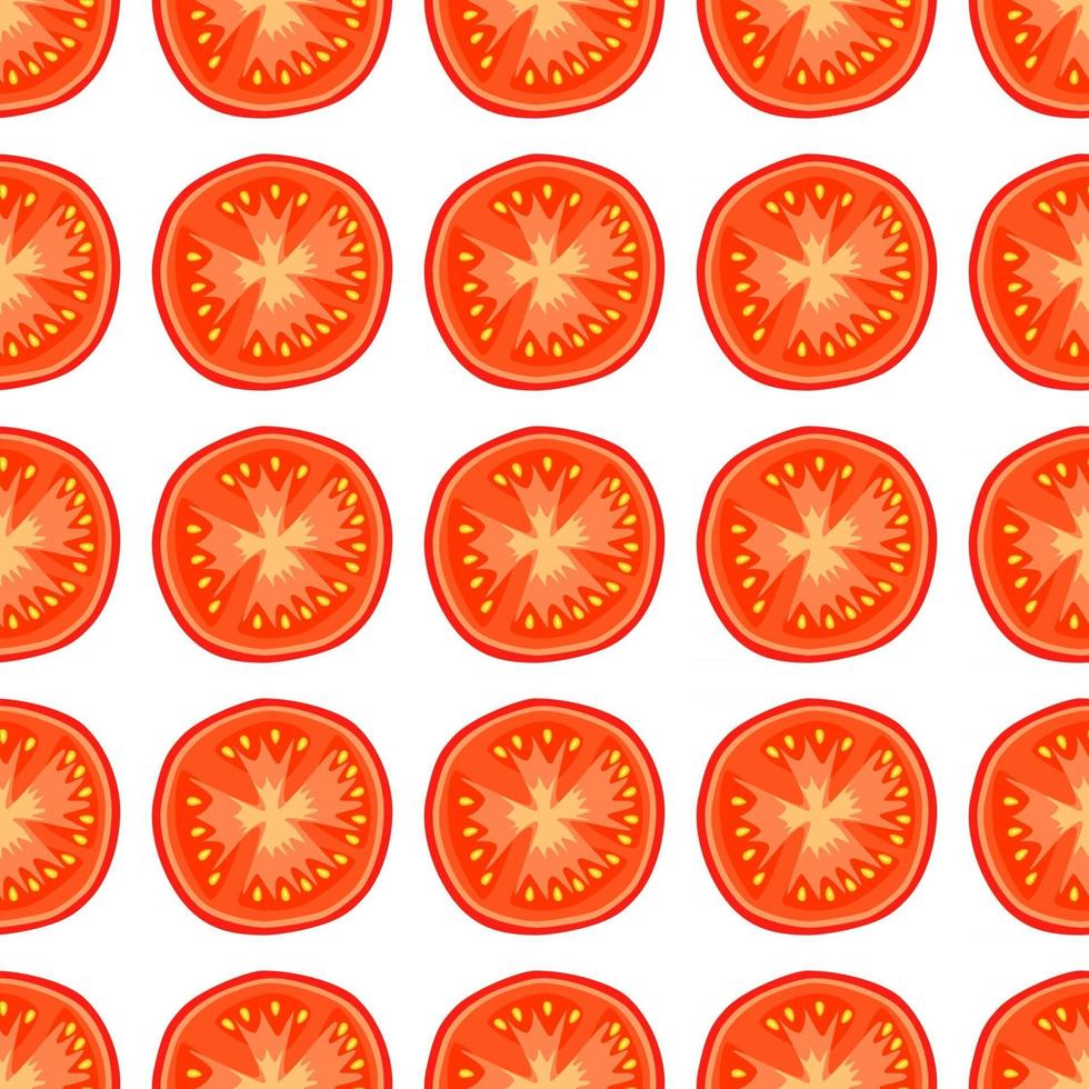 Illustration on theme of pattern red tomato vector