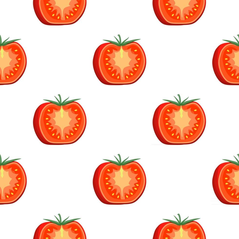 Illustration on theme of pattern red tomato vector