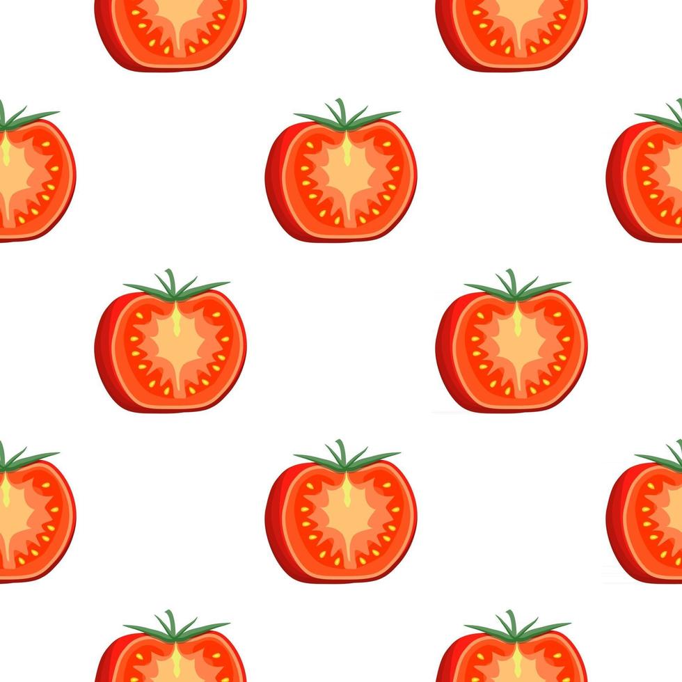 Illustration on theme of pattern red tomato vector