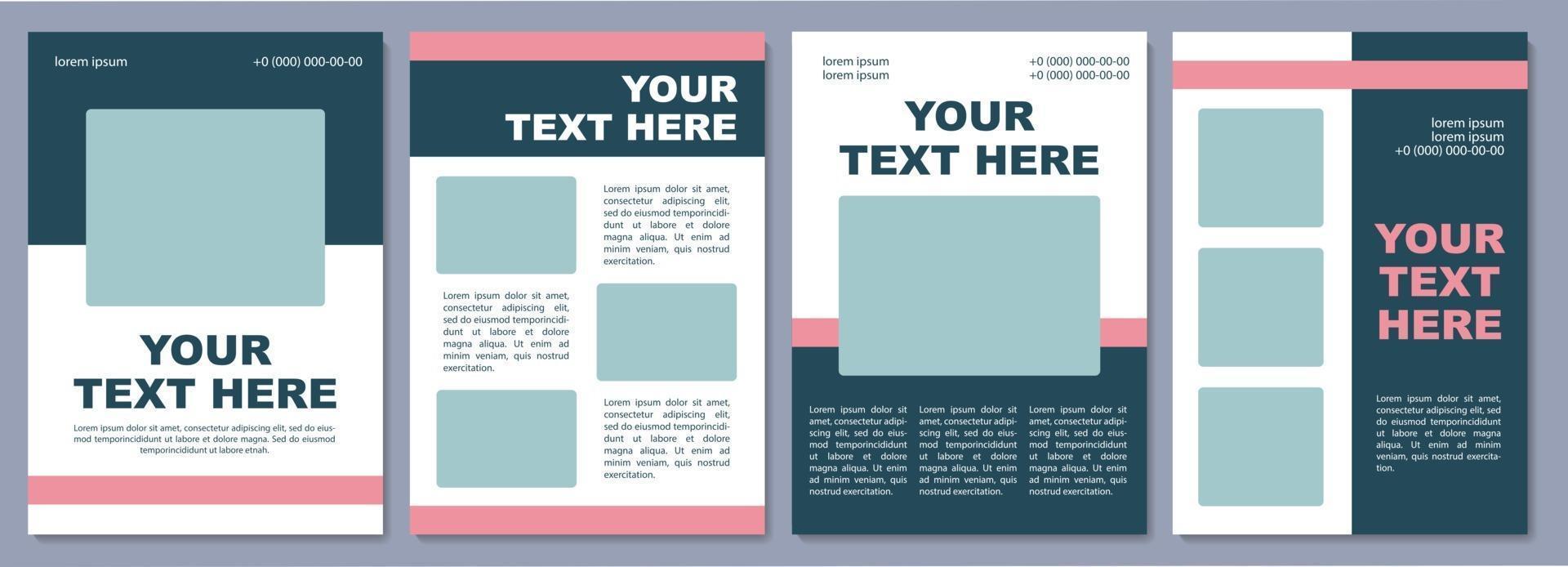 Delivering essential information brochure template vector