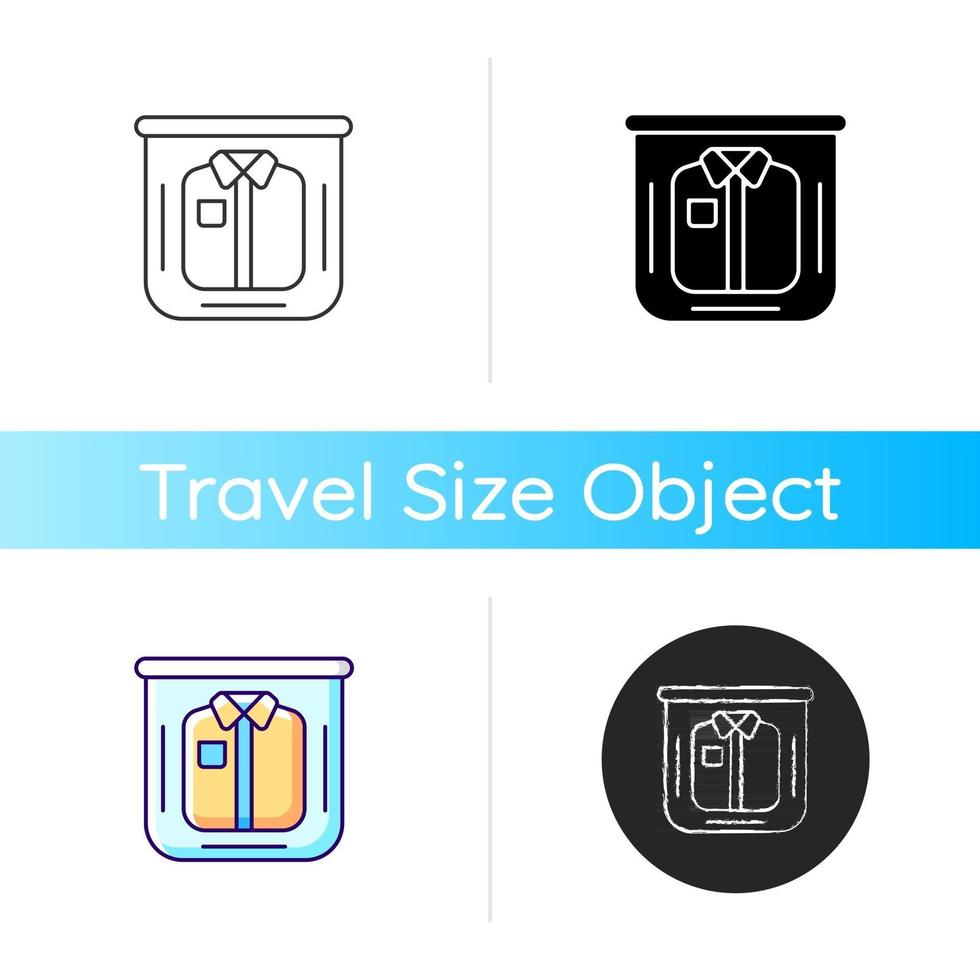 Clothing in plastic bag icon vector