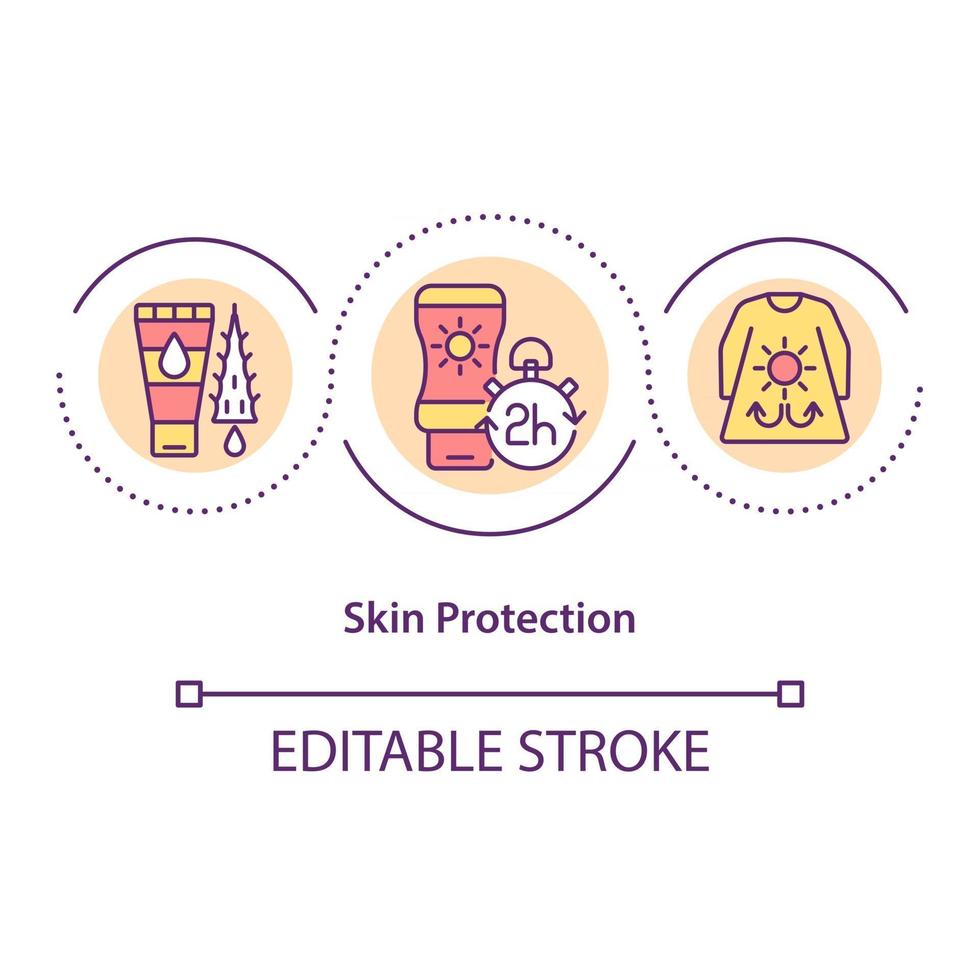 Skin protection concept icon vector