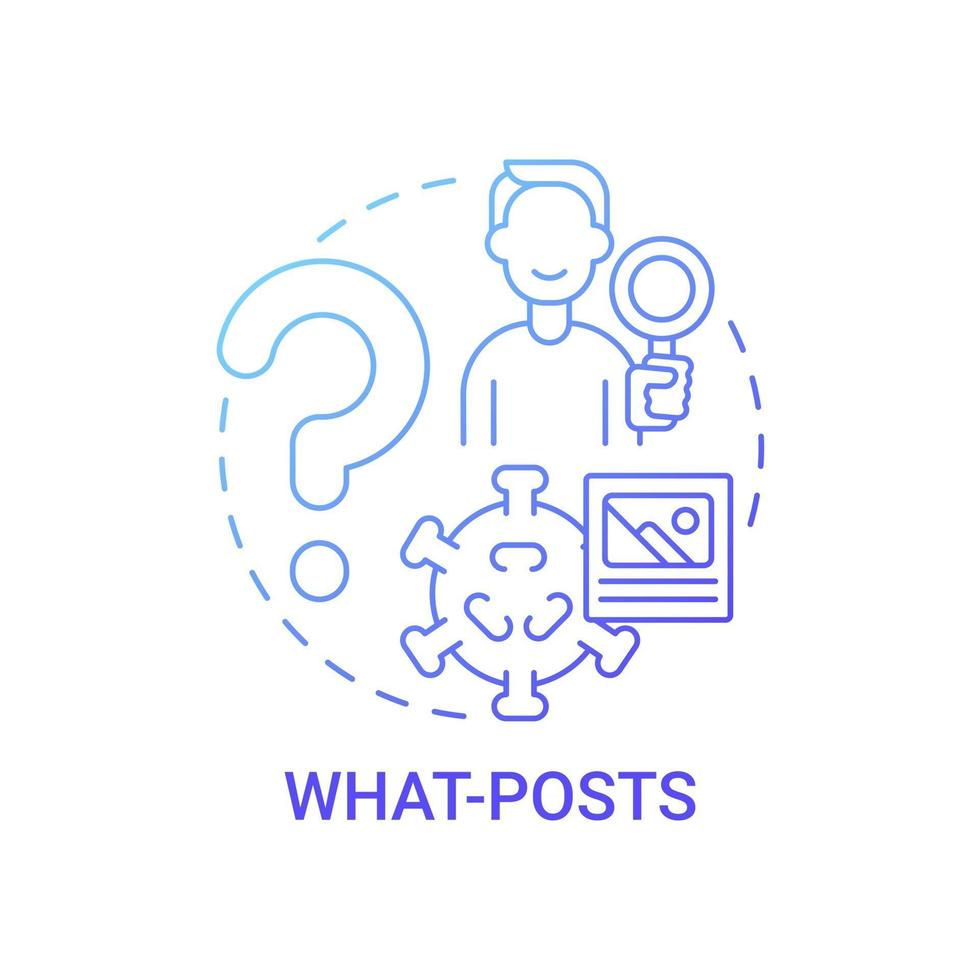 What-posts concept icon vector