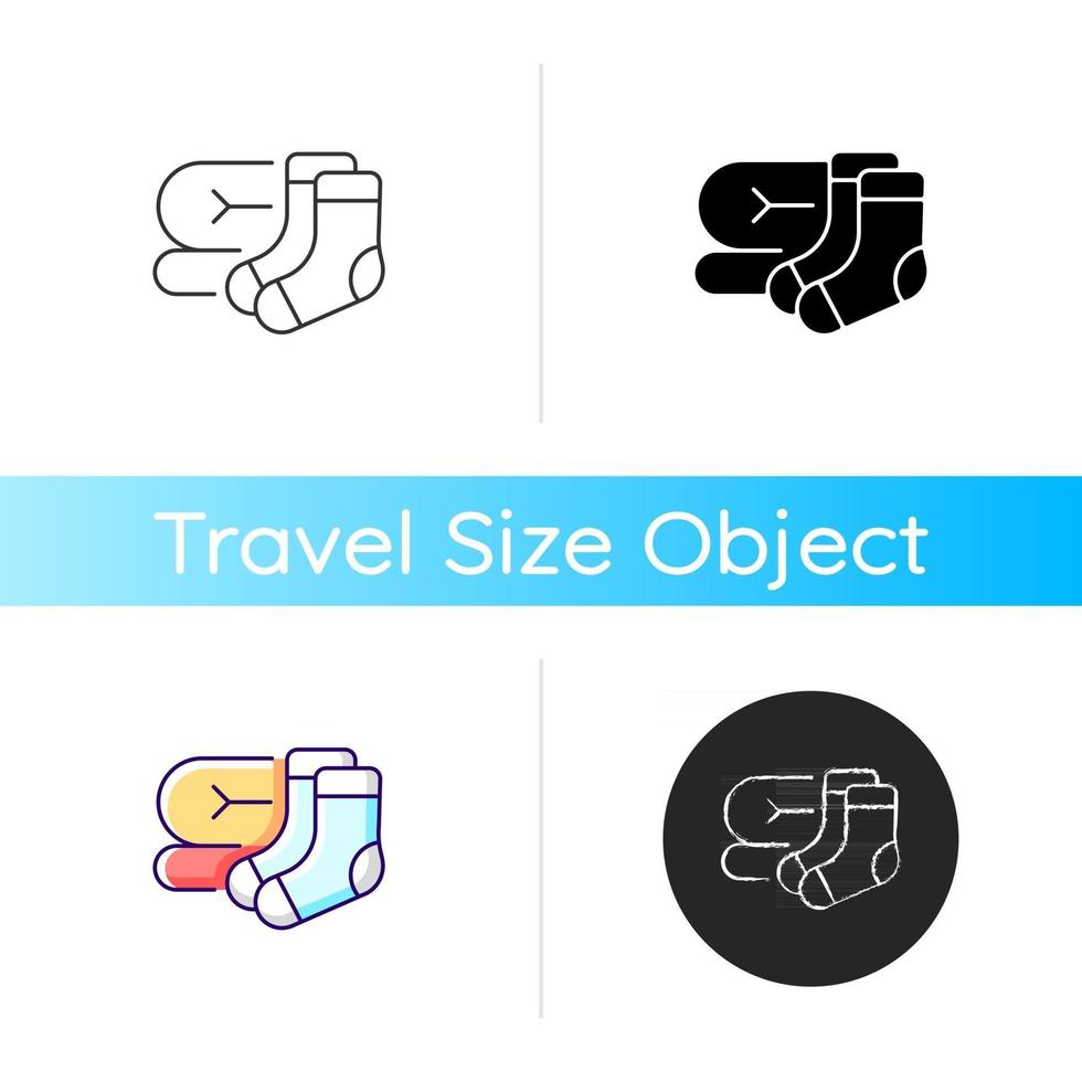Socks and blanket icon vector