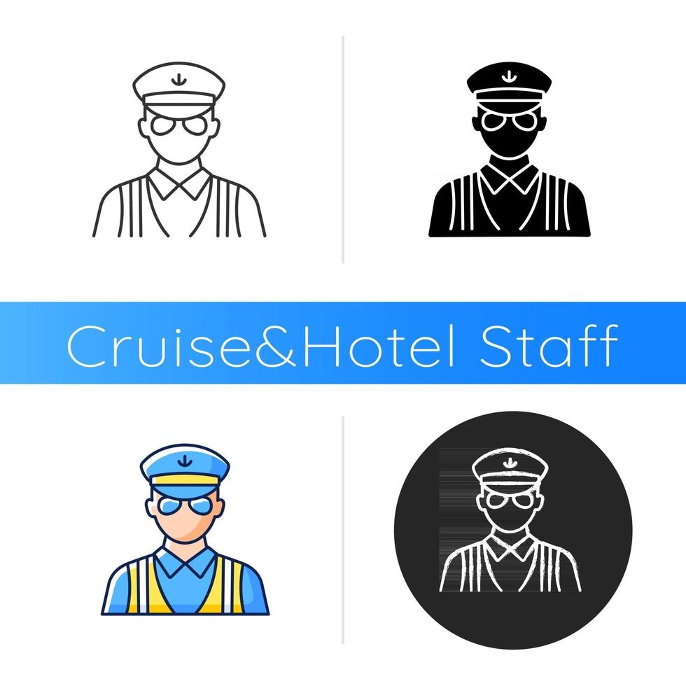 icono de seguridad de crucero vector