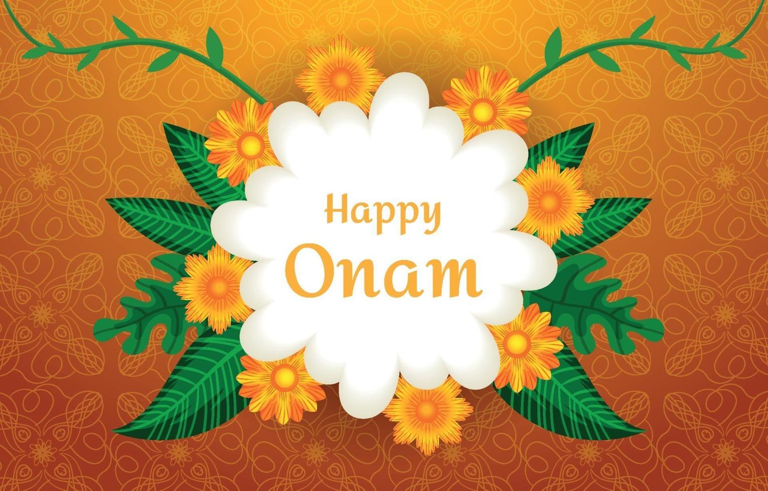 Happy Onam Background Concept vector