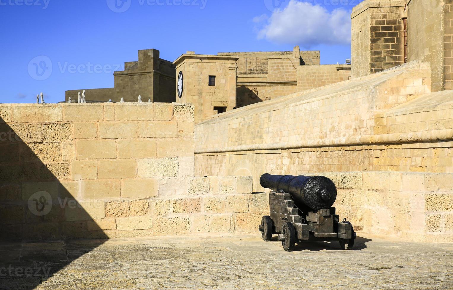 A cannon of the Ancient Citadel in Gozo photo