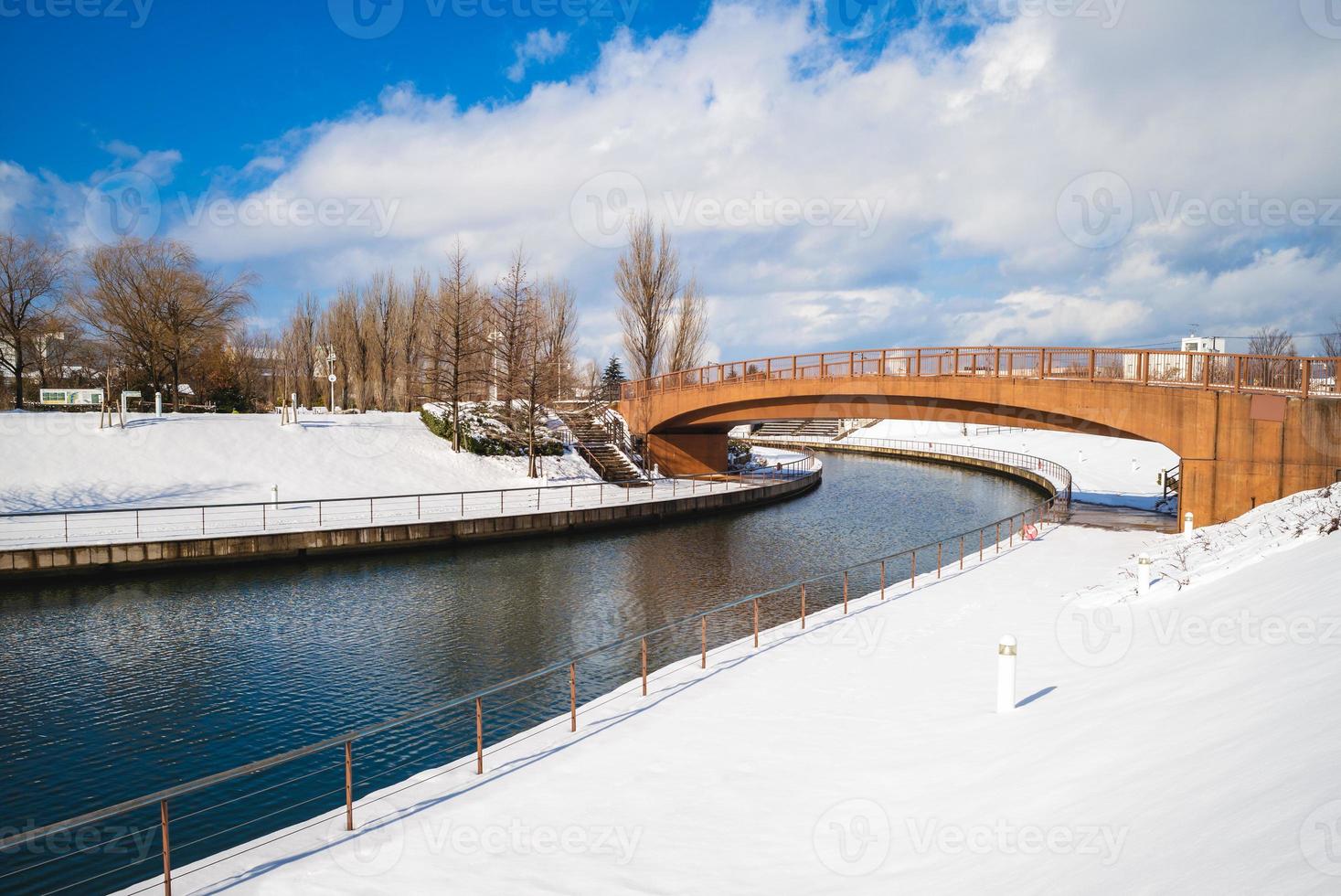 Fugan canal in Kansui park at Toyama city in Japan photo