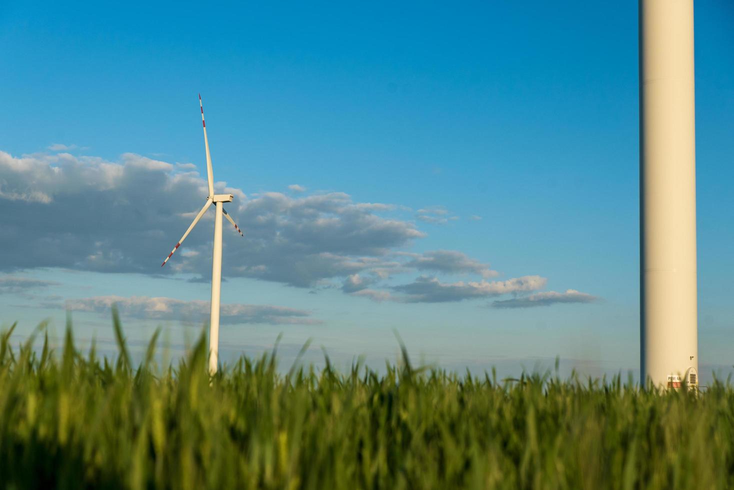 View of windmill during summer day photo