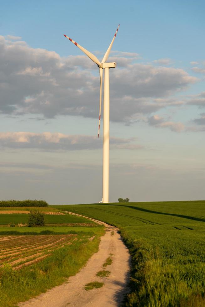 View of windmill during summer day photo