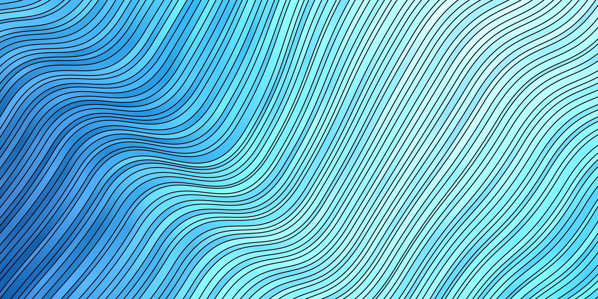 Fondo de vector azul claro con curvas.