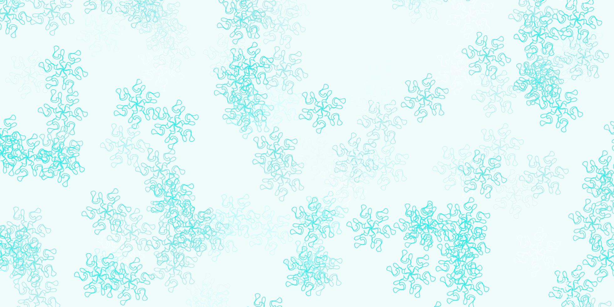 Light green vector natural artwork with flowers.
