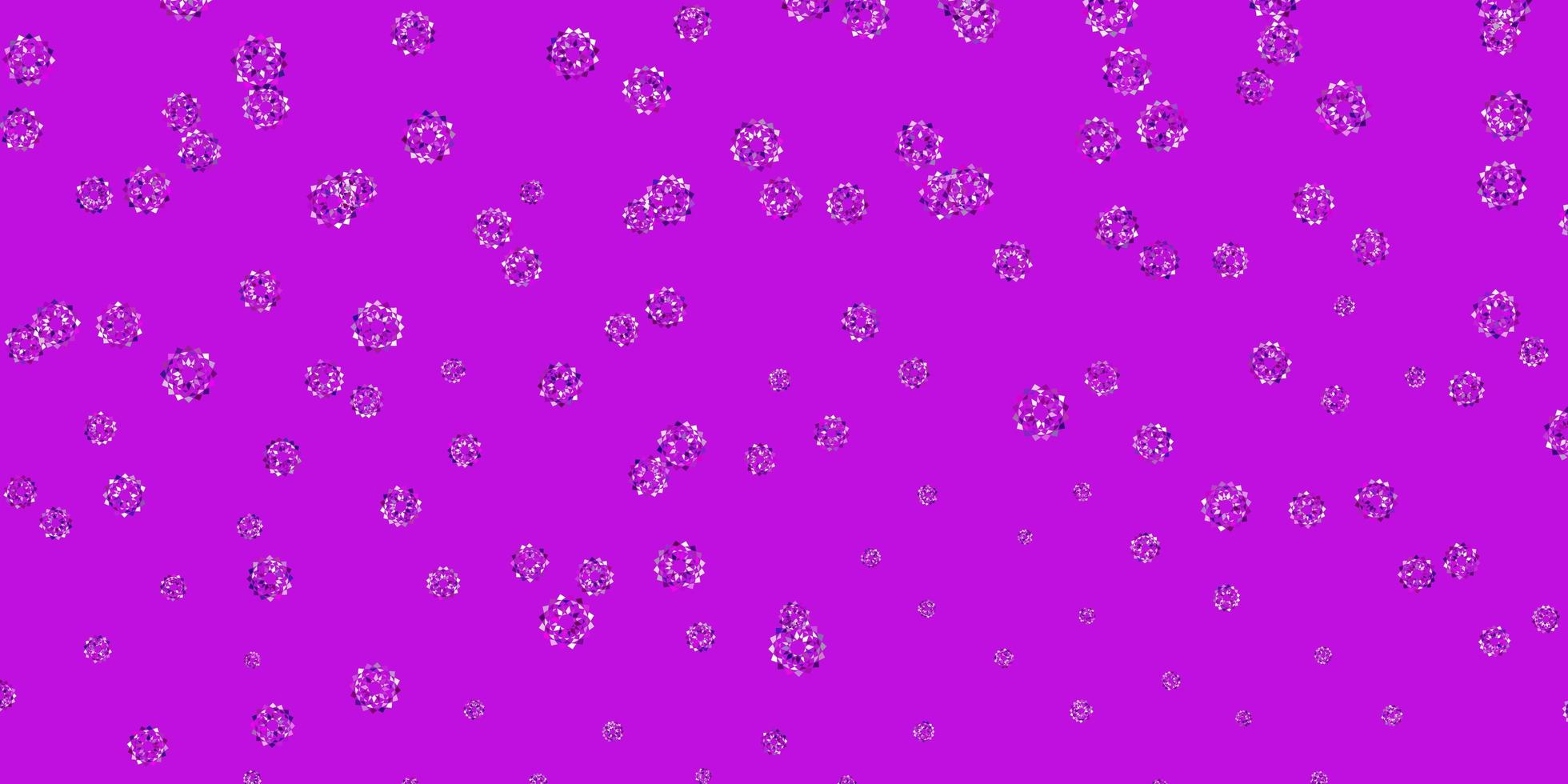 Light pink vector doodle pattern with flowers.