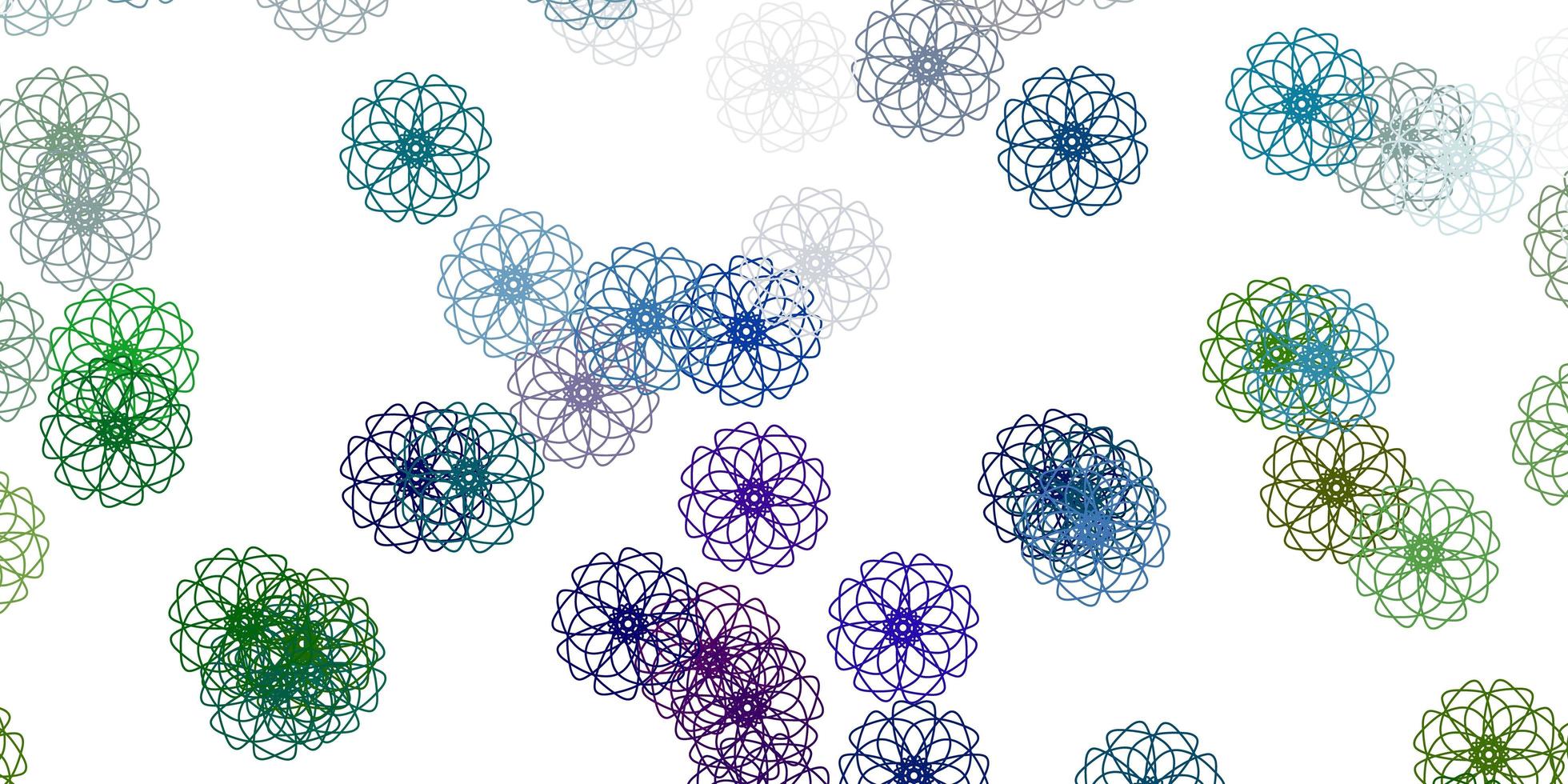 Light blue, green vector natural layout with flowers.