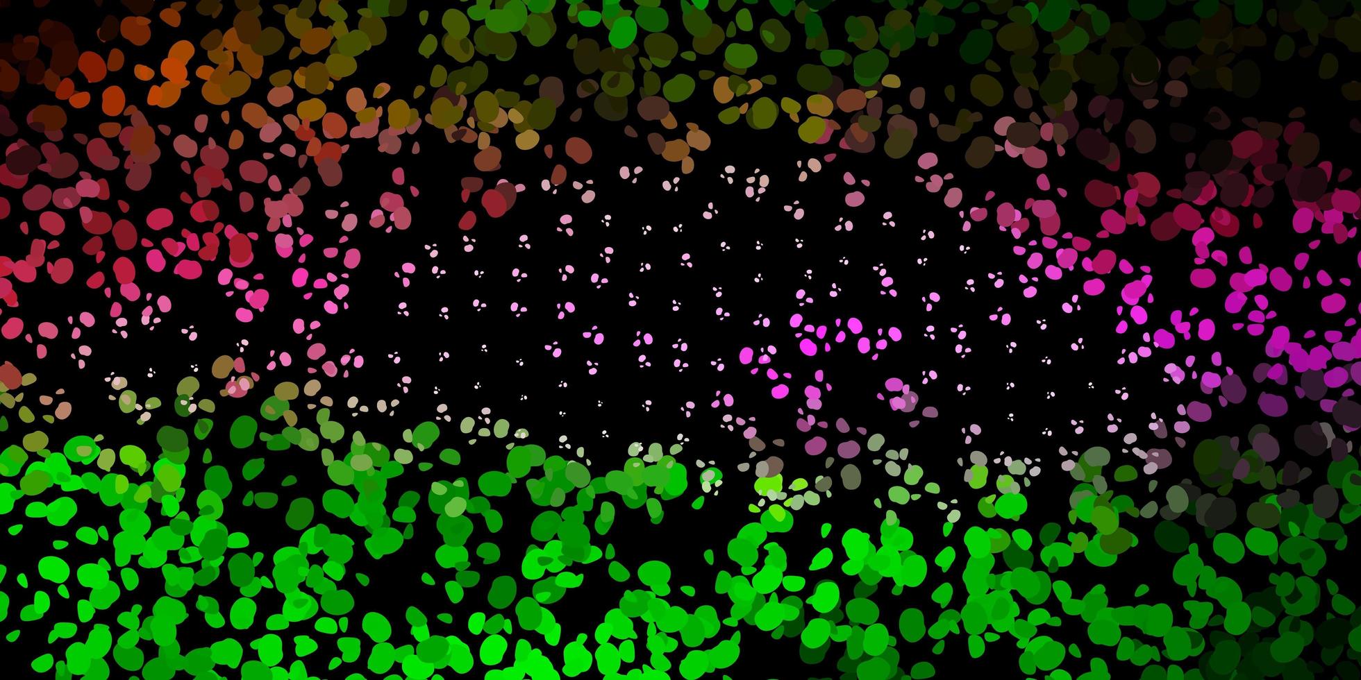 Dark pink, green vector texture with memphis shapes.