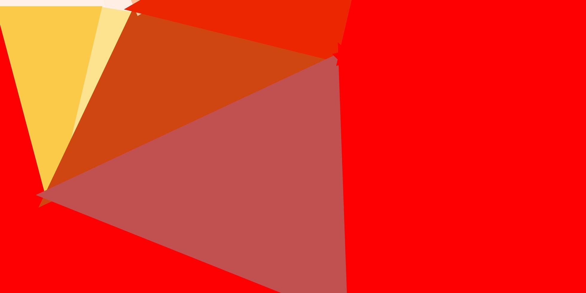 Light red, yellow vector gradient polygon texture.