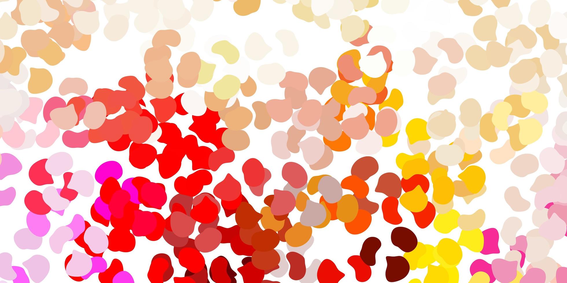 Light red, yellow vector template with abstract forms.