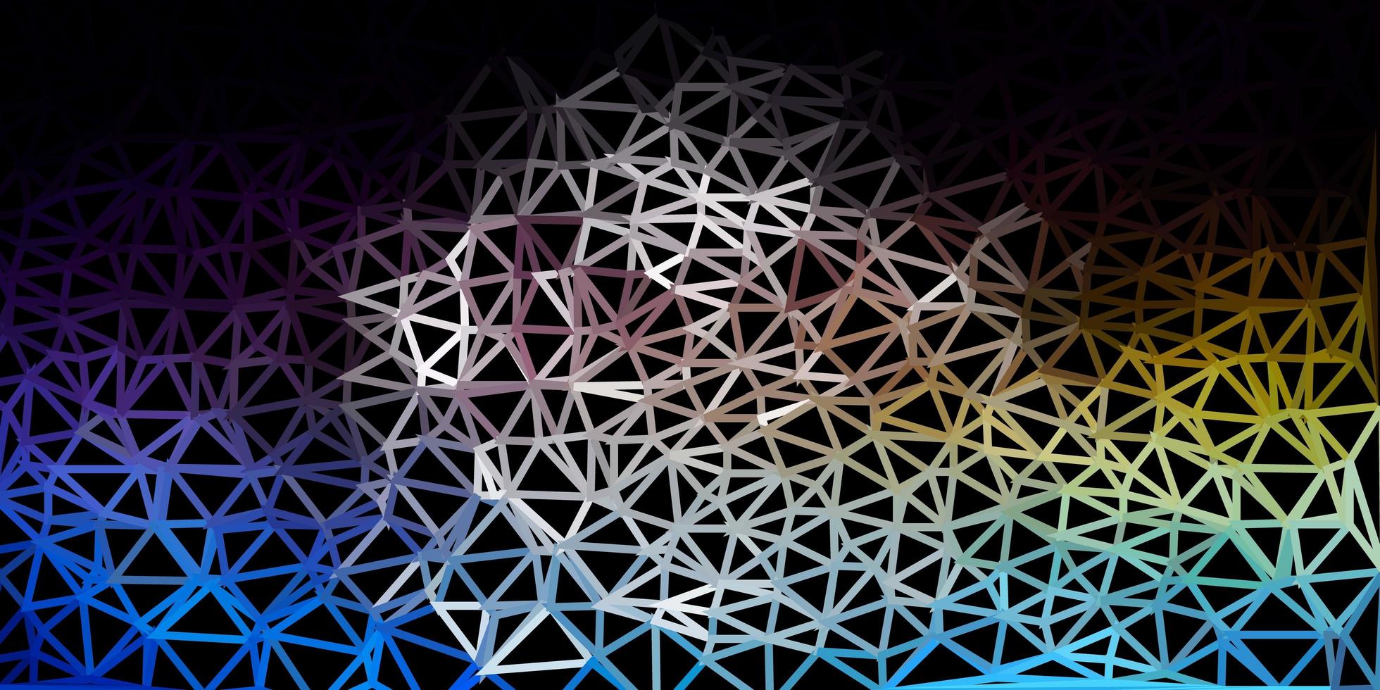 Dark blue, yellow vector poly triangle texture.