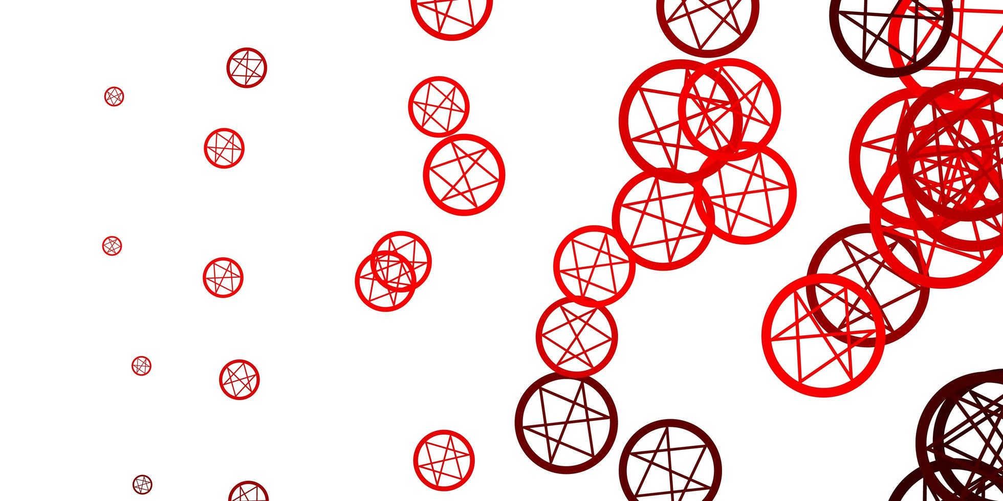 Light Orange vector template with esoteric signs.