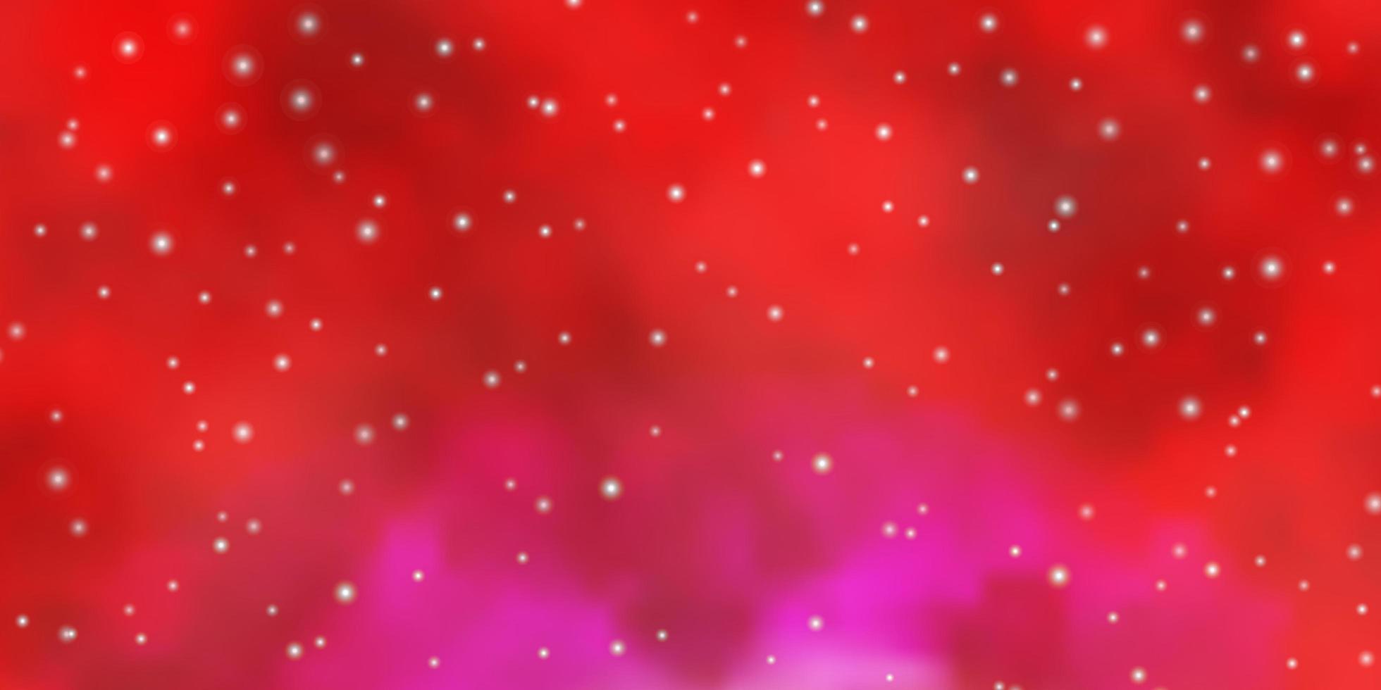 Light Red vector texture with beautiful stars.
