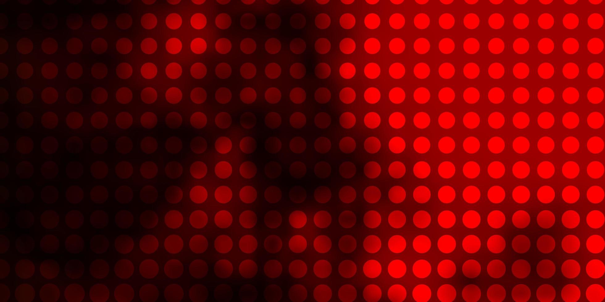 Fondo de vector rojo oscuro con círculos.