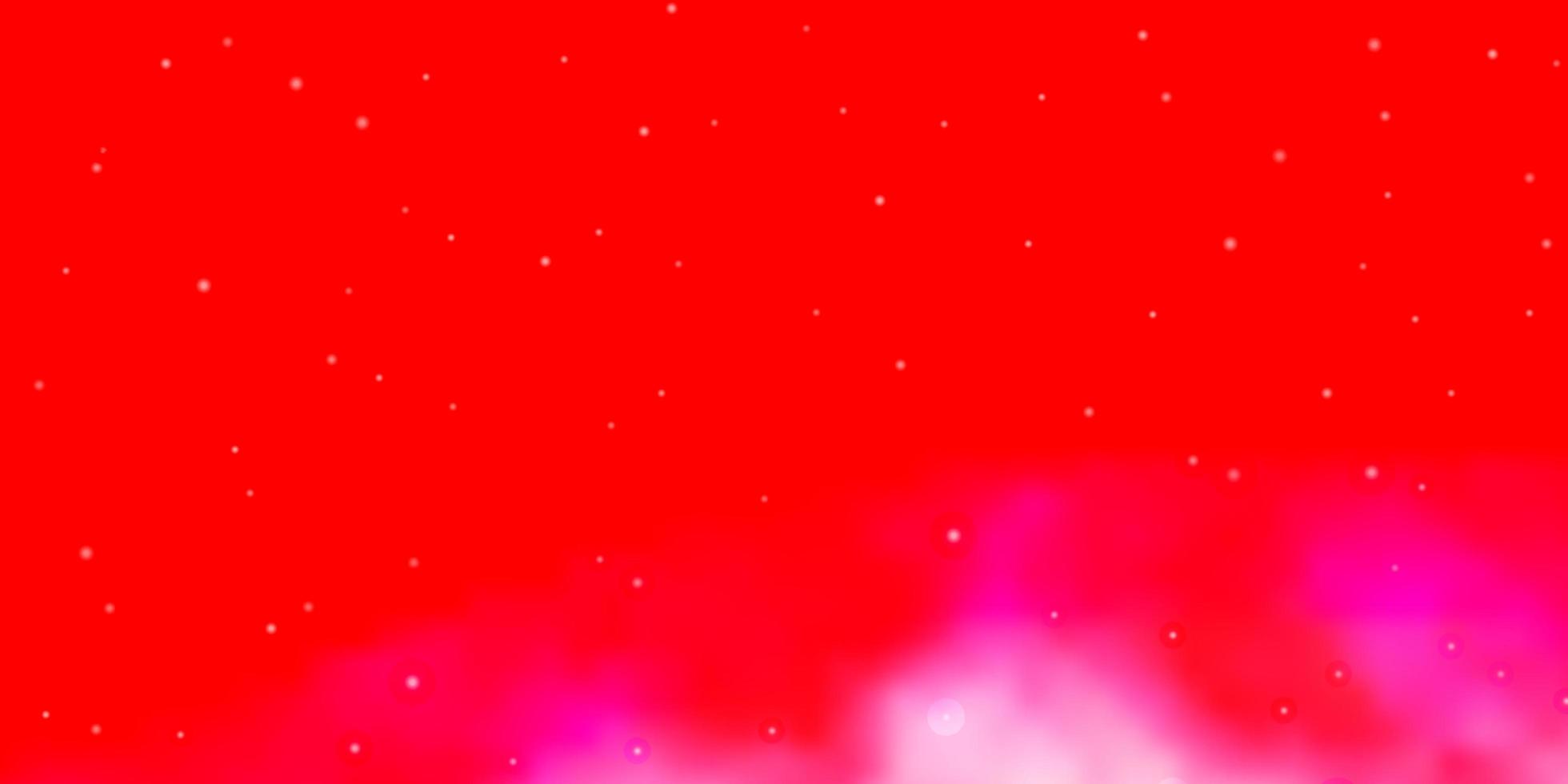 Light Red vector background with colorful stars.