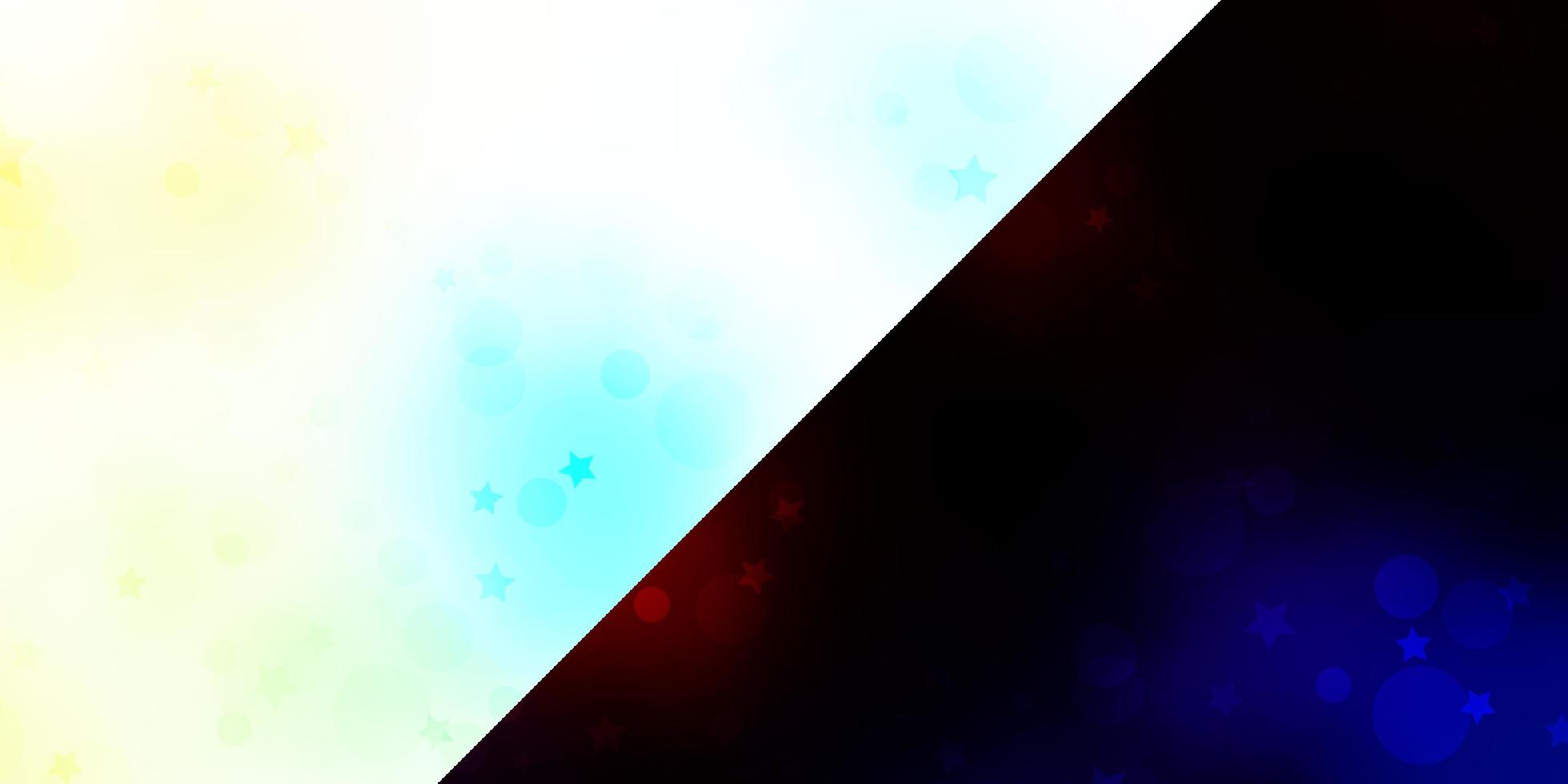 Vector backdrop with circles, stars.
