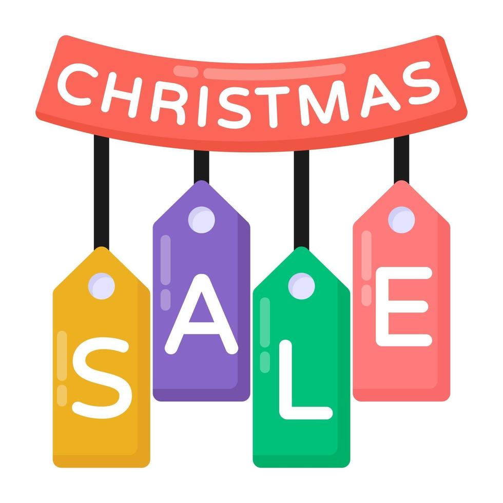 Christmas Sale Tags vector