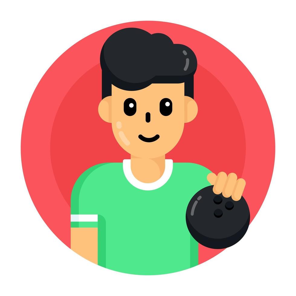 Bowling Player and Sports vector