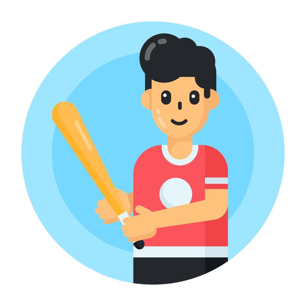 deportista jugador de béisbol vector