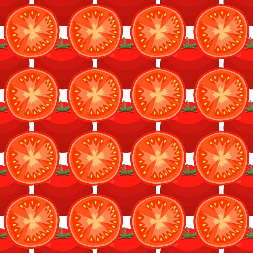 pattern red tomato, vegetable ketchup for seal vector