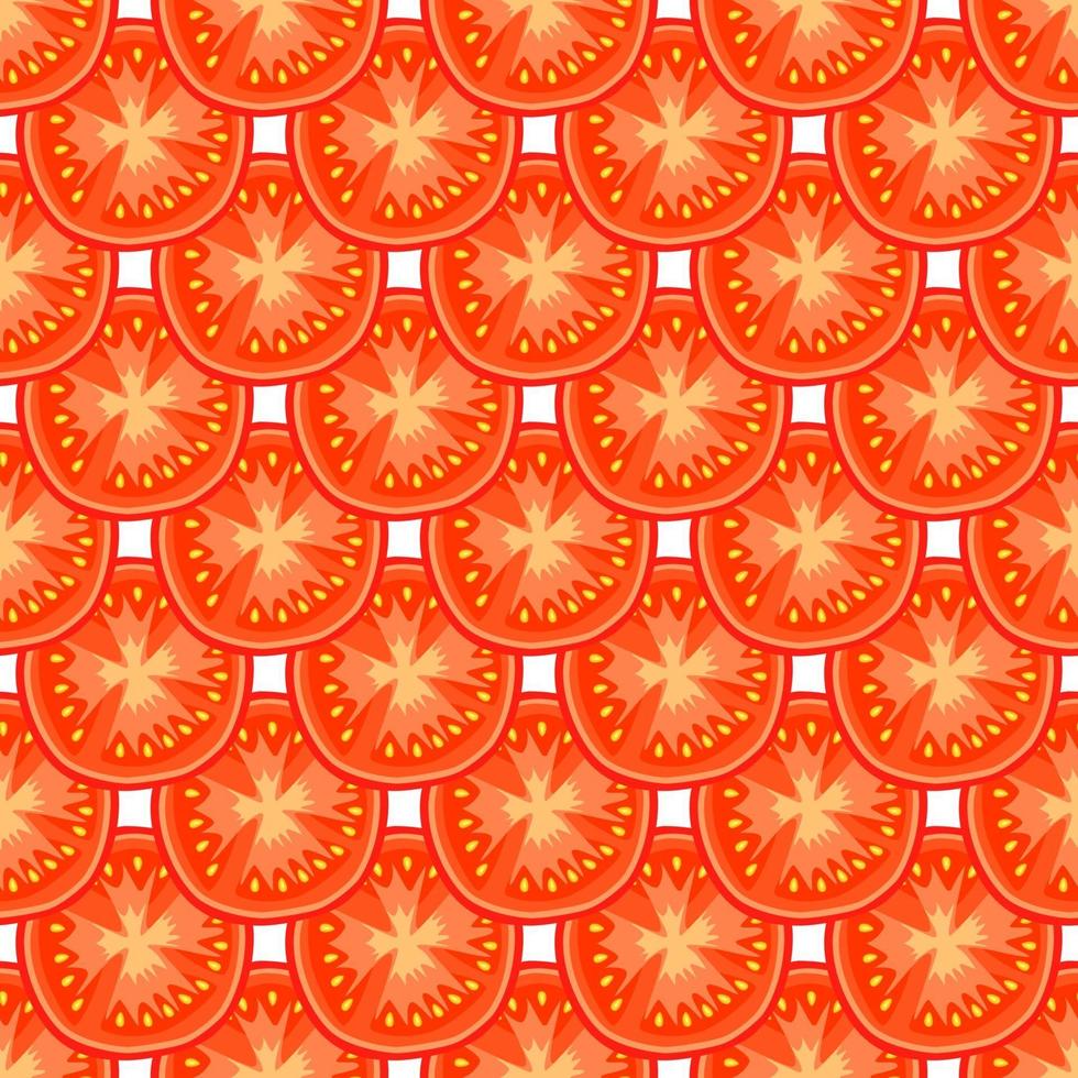 pattern red tomato, vegetable ketchup for seal vector