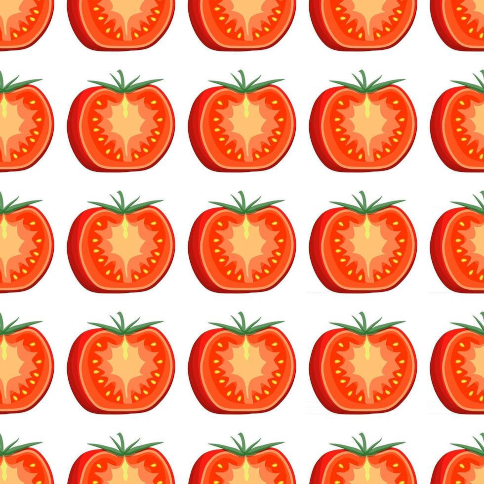 pattern red tomato, vegetable ketchup for seal vector