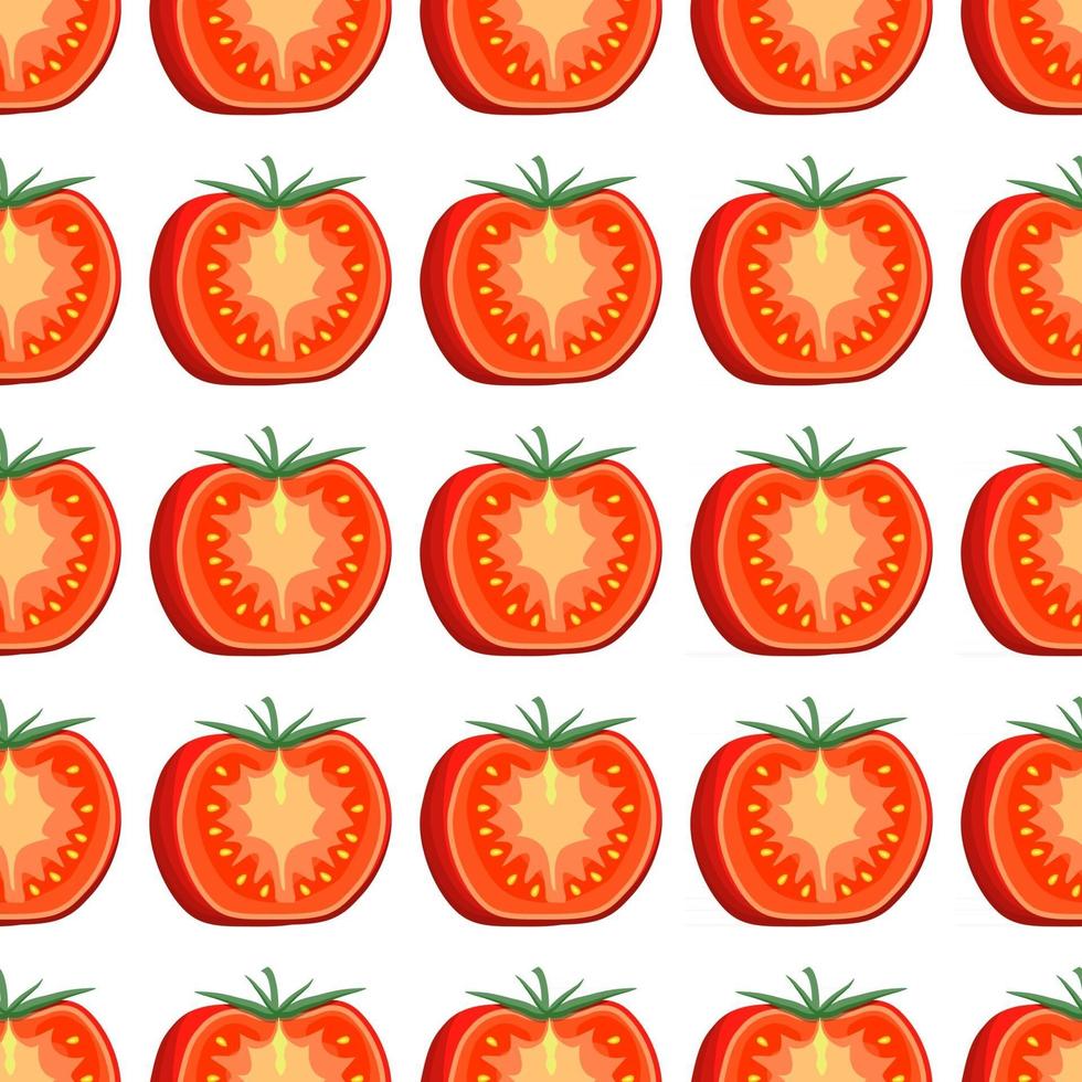 pattern red tomato, vegetable ketchup for seal vector