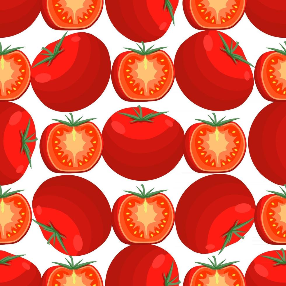 patrón de tomate rojo, salsa de tomate vegetal para el sello vector