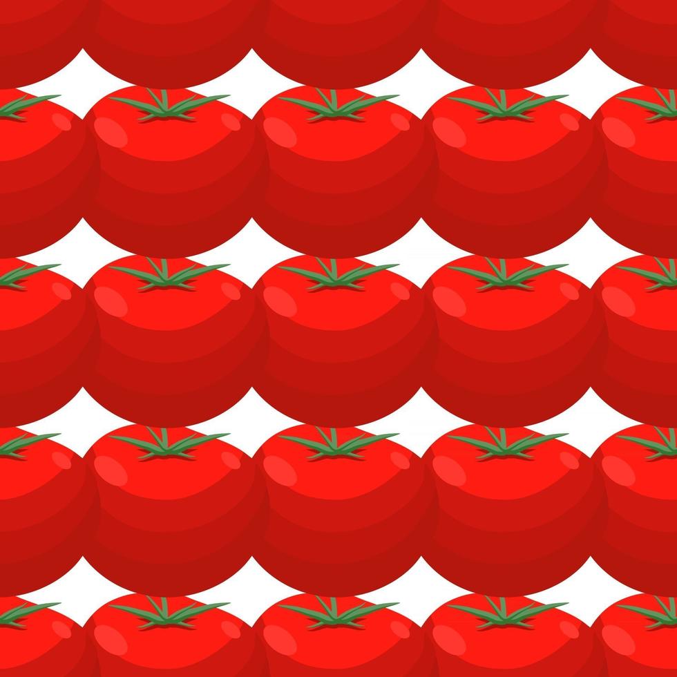 pattern red tomato, vegetable ketchup for seal vector