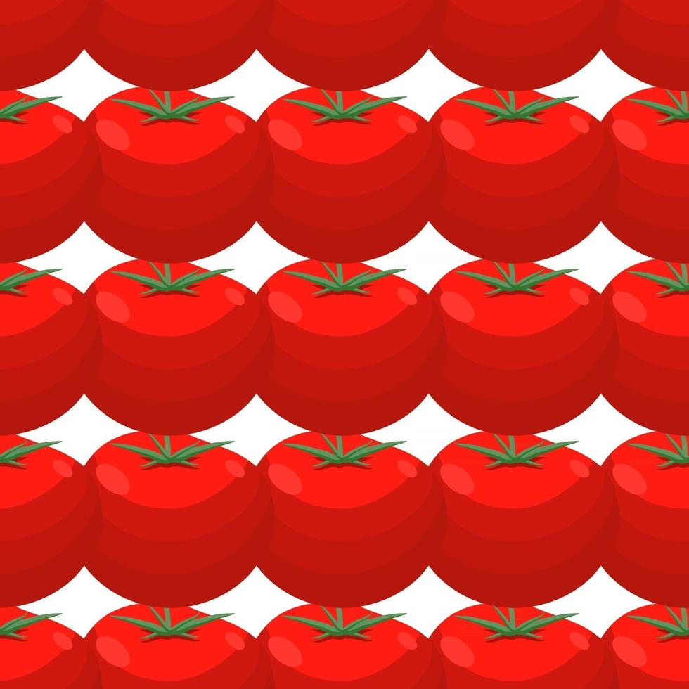 pattern red tomato, vegetable ketchup for seal vector