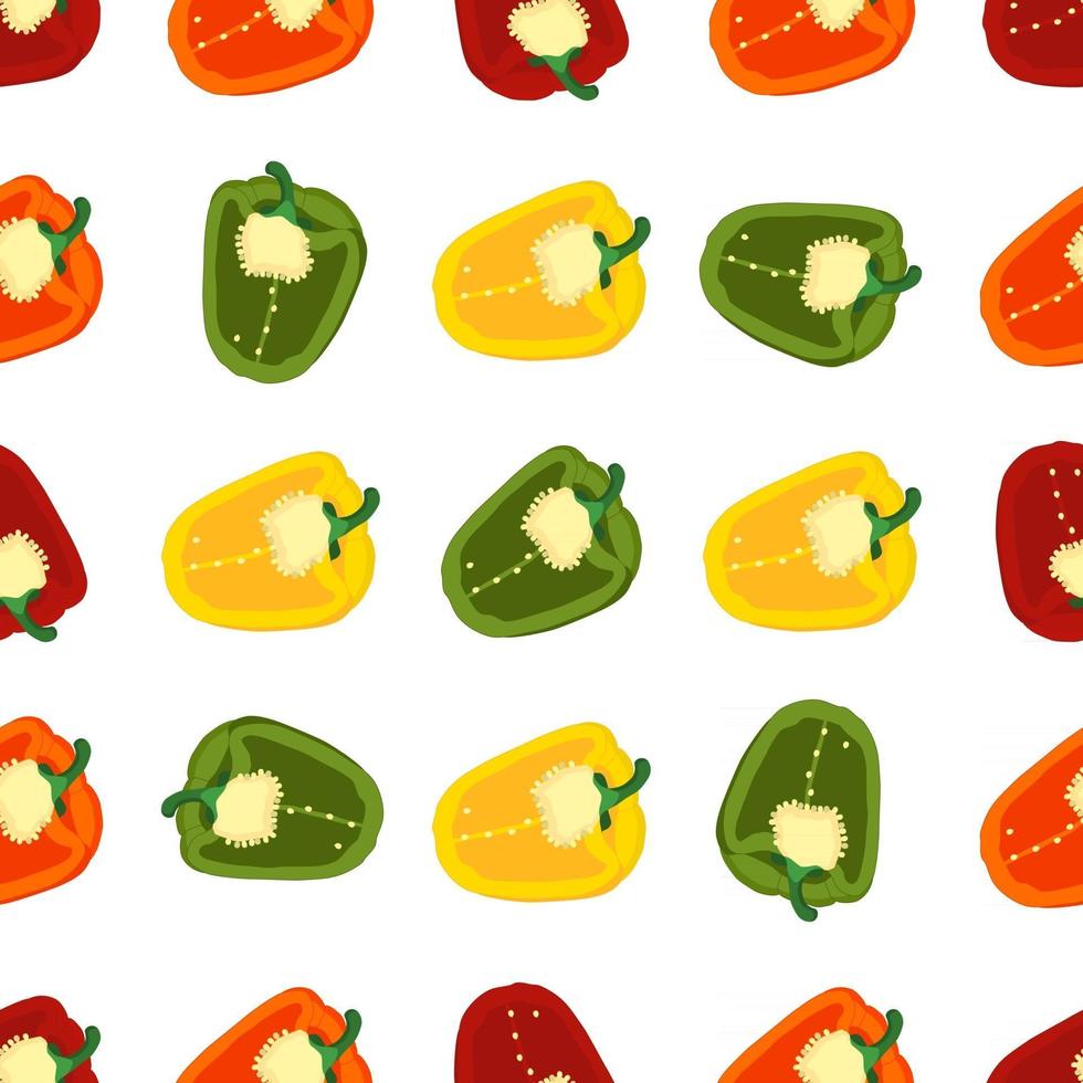 Illustration on theme of bright pattern bell pepper vector