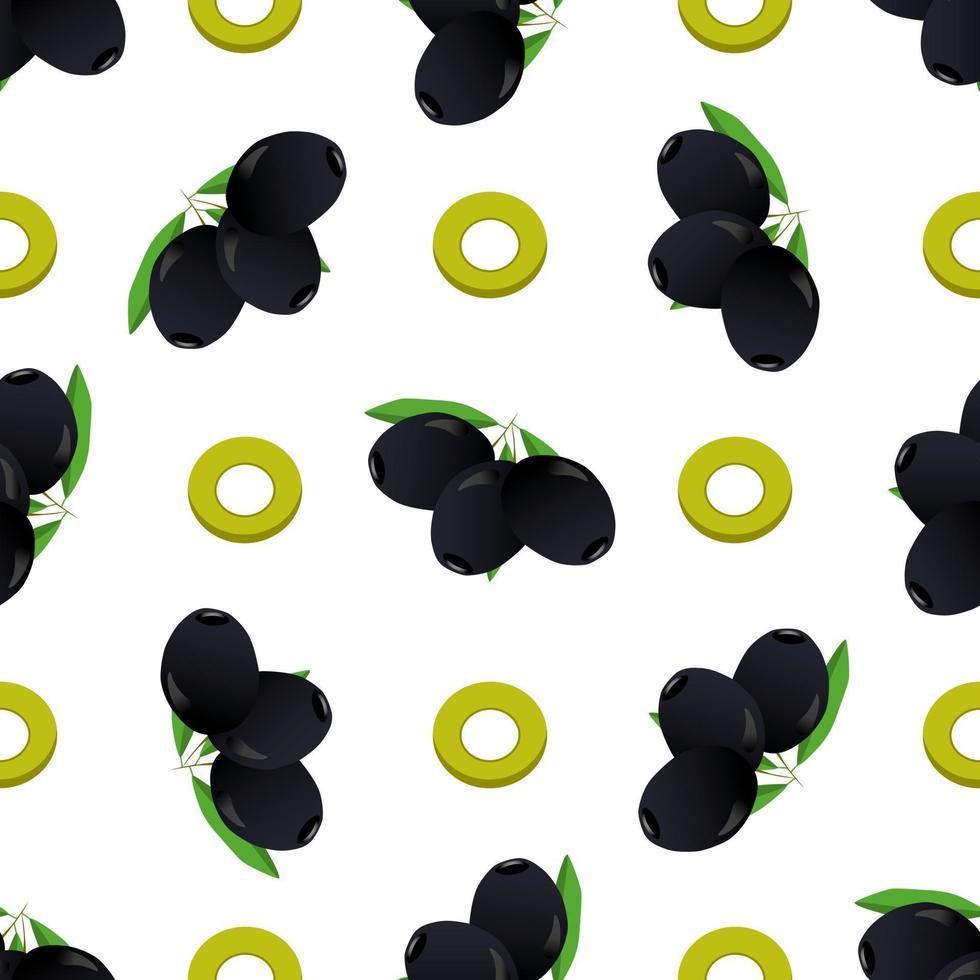 Illustration on theme of bright pattern italian olive vector