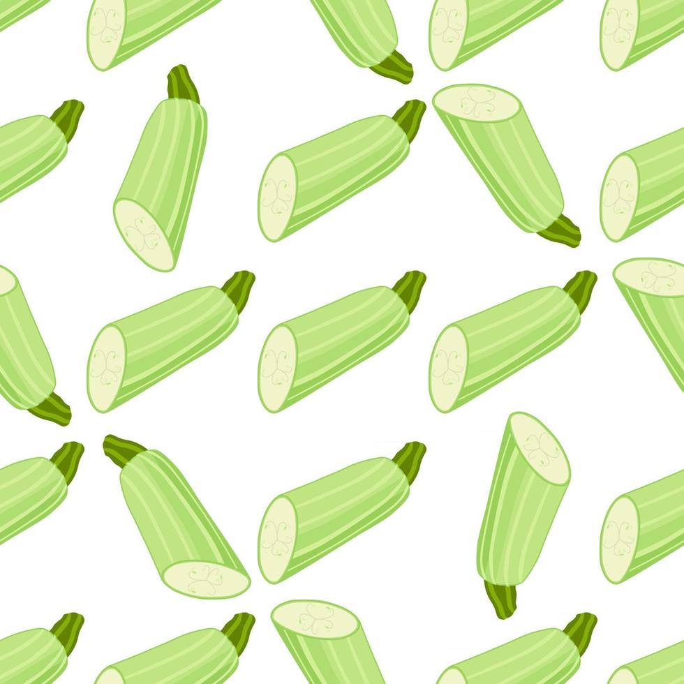 Illustration on theme of bright pattern zucchini vector