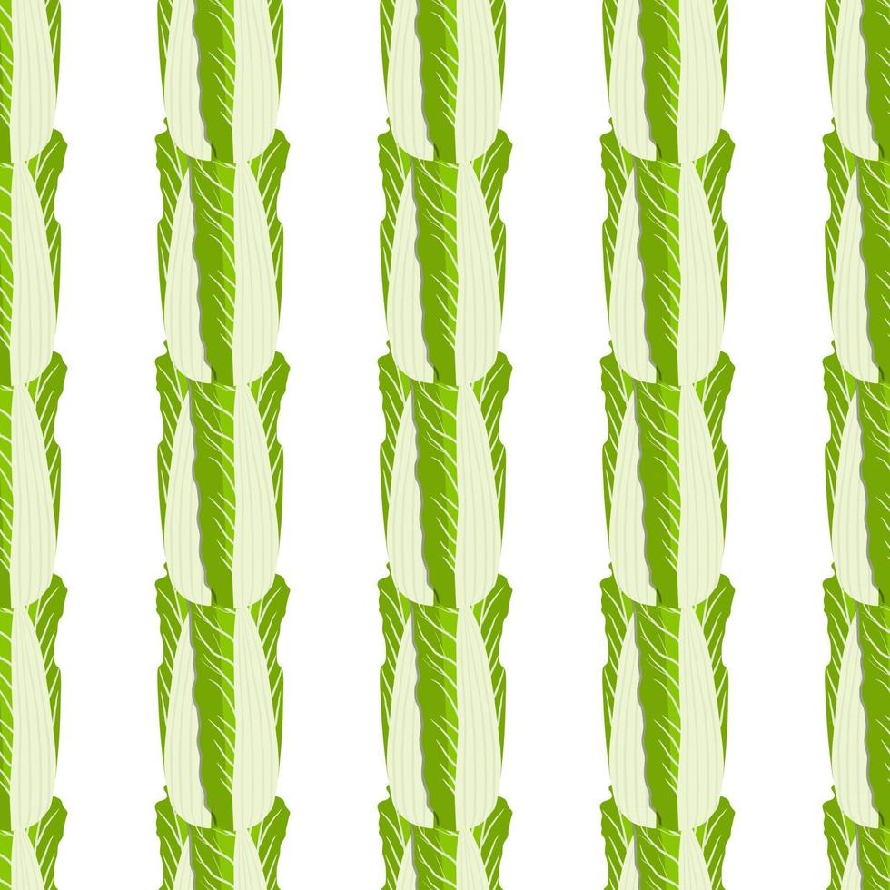 Simple colorful vegetable pattern from salad chinese cabbage vector