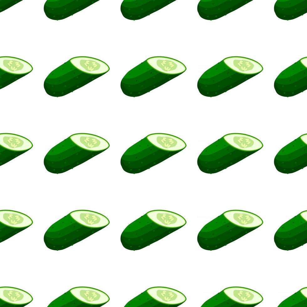 Illustration on theme of bright pattern green cucumber vector