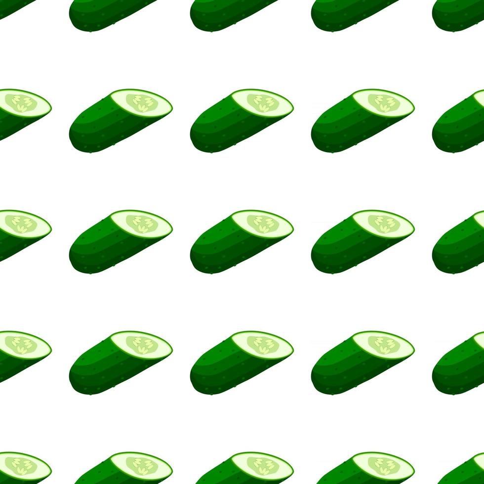 Illustration on theme of bright pattern green cucumber vector