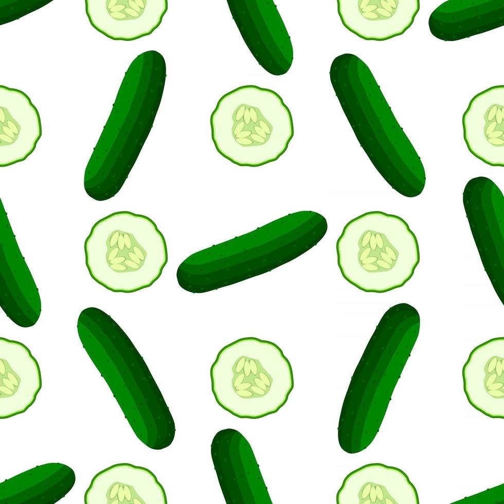 Illustration on theme of bright pattern green cucumber vector
